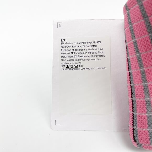 Lululemon Women's Training Power Stride Crew Length Socks Pink Gray Small 4-6 - Picture 3 of 3